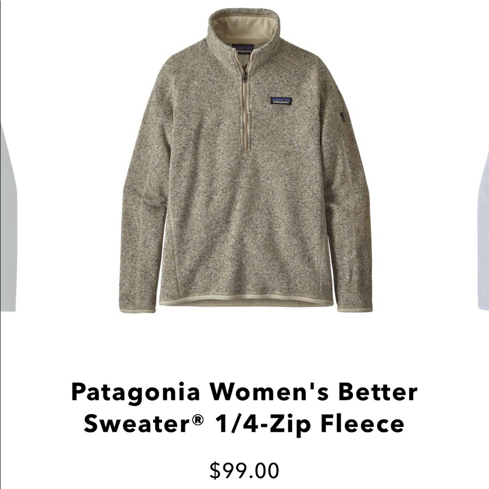 Patagonia quarter zip pullover NWOT